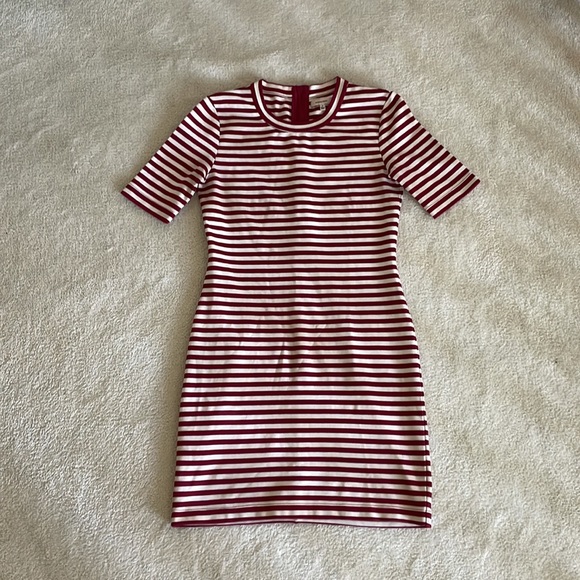 Sunday Best Red and Cream Striped Dress - Picture 2 of 11